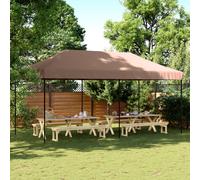 vidaXL Tenda da Festa Pieghevole Pop-Up Tortora 580x292x315 cm