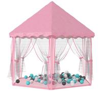 vidaXL Tenda da Gioco Principessa con 250 Palline 133x140 cm Rosa