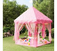 vidaXL Tenda da Gioco Principessa con 250 Palline 133x140 cm Rosa