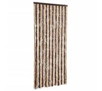 vidaXL Tenda da Insetti 90x220cm Marrone e Beige Ciniglia a Rete Zanzariera