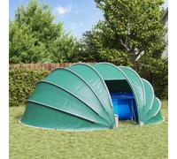 vidaXL Tenda da piscina a cupola 538 x 440 x 204 cm Verde Mare