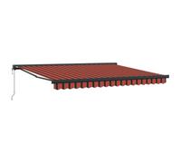 vidaXL Tenda da Sole Automatica Retrattile in Arancione e Marrone, 400 x 300 cm. Robusta e Resistente ai Raggi UV, Ideale per Esterni. Perfetta per Dare Ombra a patii, balconi, Giardini e terrazze. O