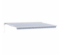 vidaXL Tenda da Sole Automatica e Retrattile Blu e Bianca 500 x 300 cm. Ottima per balconi, terrazze e Come Protezione Solare Moderna.