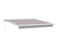 vidaXL Tenda da Sole Automatica e Retrattile Grigio Chiaro 350 x 250 cm, Resistente all'Acqua, ai Raggi UV e allo sbiadimento. Perfetta per ombreggiare Gli spazi Esterni, Come Patio e Giardini. Offr