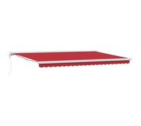 vidaXL Tenda retrattile Automatica Rosso 500x300 cm Tessuto di Ricambio per Tenda VidaXL 5x3 m Rosso