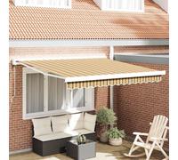 vidaXL Tenda da Sole Automatica Estrattibile a Strisce Multicolori 350 x 250 cm