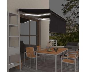vidaXL Tenda da Sole Automatica LED Sensore Vento 3,5x2,5 m Antracite