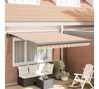 vidaXL Tenda da sole automatica retrattile a strisce multicolore 350x250 cm
