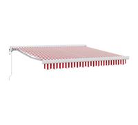 vidaXL Tenda Retrattile Automatica a Righe Rosse e Bianche 300x250 cm