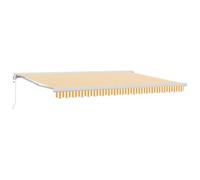 vidaXL Tenda Retrattile Automatica Arancione e Bianca 450x300 cm