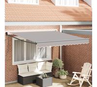 vidaXL Tenda da sole automatica retrattile grigio chiaro 350x250 cm
