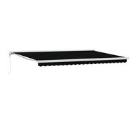 vidaXL Tenda da Sole Automatica Retrattile Nera 500 x 300 cm di Protezione dai Raggi UV, Impermeabile e con Design Moderno. Perfetta per balconi, patii e spazi Esterni. Ottima Soluzione per Fare Om
