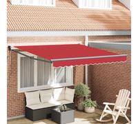 vidaXL Tenda da sole automatica retrattile rossa 350x250 cm
