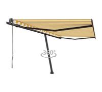 VIDAXL - Tenda da Sole Autoportante Automatica 400x350 cm Gialla Bianca