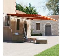 vidaXL Tenda da Sole Autoportante Manuale 600x300cm Arancione Marrone