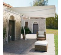 vidaXL Tenda da Sole Autoportante Manuale 600x350 cm Crema