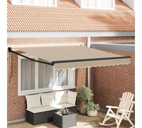 vidaXL Tenda da Sole Beige 3 x 2,5 m Poliestere e metallo