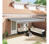 vidaXL Tenda da Sole Bianco 5 x 3 m Metallo
