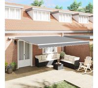 vidaXL Tenda da Sole con Bianco 4,5 × 3,5 m Metallo