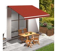 vidaXL Tenda da Sole in Tela Arancione e Marrone 4x3 m
