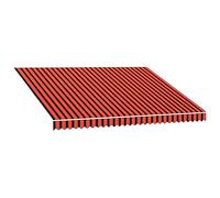 vidaXL Tenda da Sole in Tela Arancione e Marrone 400x300 cm