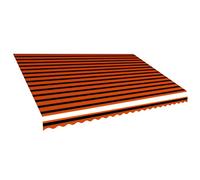 vidaXL Tenda da Sole in Tela Arancione e Marrone 500x300 cm