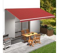 vidaXL Tenda da Sole in Tela Arancione e Marrone 6x3 m
