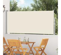 vidaXL Tenda da Sole Laterale Retrattile 120x300 cm Crema Telo Telone Parasole