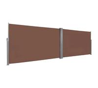 vidaXL Tenda Sole Laterale Retrattile 160x600cm Marrone Paravento Frangivento