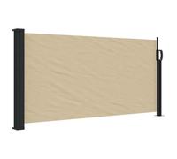 vidaXL Tenda da Sole Laterale Retrattile Beige 100x500 cm, Schermo Privacy da Giardino, Schermo Privacy da Balcone, Tenda da Sole
