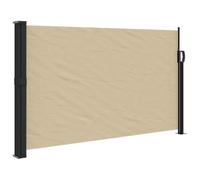 vidaXL Tenda da Sole Laterale Retrattile Beige 120x500 cm, Schermo Privacy da Giardino, Schermo Privacy da Balcone, Tenda da Sole