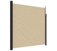 vidaXL Tenda da Sole Laterale Retrattile Beige 200x500 cm, Schermo Privacy da Giardino, Schermo Privacy da Balcone, Tenda da Sole