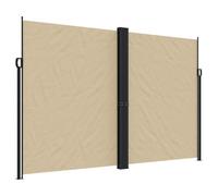 vidaXL Tenda da Sole Laterale Retrattile Beige 220x1200 cm, Schermo Privacy da Giardino, Schermo Privacy da Balcone, Tenda da Sole