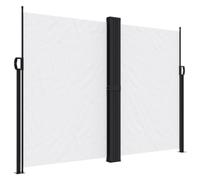 vidaXL Tenda da Sole Laterale Retrattile Bianca 180x1200 cm, Schermo Privacy da Giardino, Schermo Privacy da Balcone, Tenda da Sole