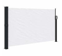 vidaXL Tenda da Sole Laterale Retrattile Bianco 120x500 cm, schermo privacy da giardino, schermo privacy da balcone, tenda da sole