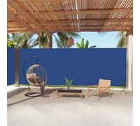 vidaXL Tenda da Sole Laterale Retrattile Blu 220x1000 cm
