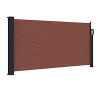 vidaXL Tenda da Sole Laterale Retrattile Marrone 100x500 cm