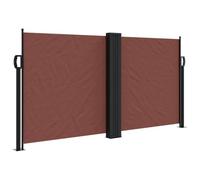 Tenda da Sole Laterale Retrattile Marrone 120x1200 cm