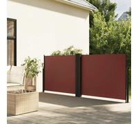 vidaXL Tenda da Sole Laterale Retrattile Marrone 120x600 cm