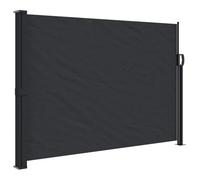 vidaXL Tenda da Sole Laterale Retrattile Nera 140x600 cm