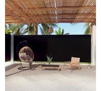vidaXL Tenda da Sole Laterale Retrattile Nera 220x1000 cm