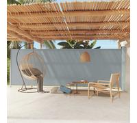 vidaXL Tenda da Sole Laterale Retrattile per Patio 180x600 cm Grigia