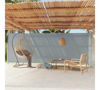 vidaXL Tenda da Sole Laterale Retrattile per Patio 200x600 cm Grigia