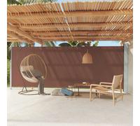 vidaXL Tenda da Sole Laterale Retrattile per Patio 200x600 cm Marrone