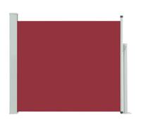vidaXL Tenda da Sole Laterale Retrattile per Patio Privacy Automatica Schermo Parasole Frangivento 100x300 cm in Tessuto PU Rossa Telaio in Ferro