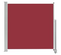 vidaXL Tenda da Sole Laterale Retrattile per Patio Privacy Automatica Schermo Parasole Frangivento 160x300cm in Tessuto PU Rosso Telaio in Ferro
