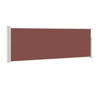 vidaXL Tenda da Sole Laterale Retrattile per Patio Privacy Automatica Schermo Parasole Frangivento 100x300 cm in Tessuto PU Marrone Telaio in Ferro