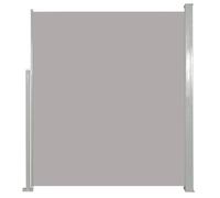 vidaXL Tenda da Sole Laterale Retrattile per Patio Privacy Automatica Schermo Parasole Frangivento 140x500 cm in Tessuto PU Grigia Telaio in Ferro
