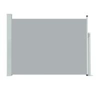 vidaXL Tenda da Sole Laterale Retrattile per Patio Privacy Automatica Schermo Parasole Frangivento 100x500 cm in Tessuto PU Grigia Telaio in Ferro