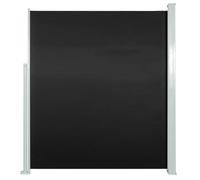 vidaXL Tenda da Sole Laterale Retrattile per Patio Privacy Automatica Schermo Parasole Frangivento 100x500 cm in Tessuto PU Nera Telaio in Ferro
